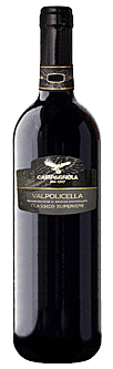 -Regione:Valpolicella, Verona
-Caratteristiche:
-Colore rosso rubino intenso. Delicato bouquet etereo. Sapore asciutto caldo, il velluto liscio con un pizzico di amarezza. 
Correttamente conservato pu essere invecchiato per 5 anni.